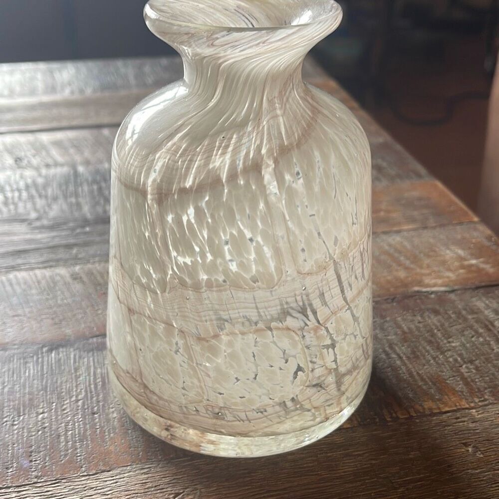 Hand blown Venetian glass vase